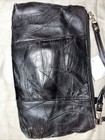 Black Patchwork Leather Clutch Messenger Tote Bag 7X11 Purse Lined Strap — photo 4