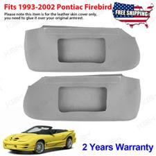 Sun Visor Cover Protector Driver Passenger Side for Pontiac Firebird 93-02 Gray
