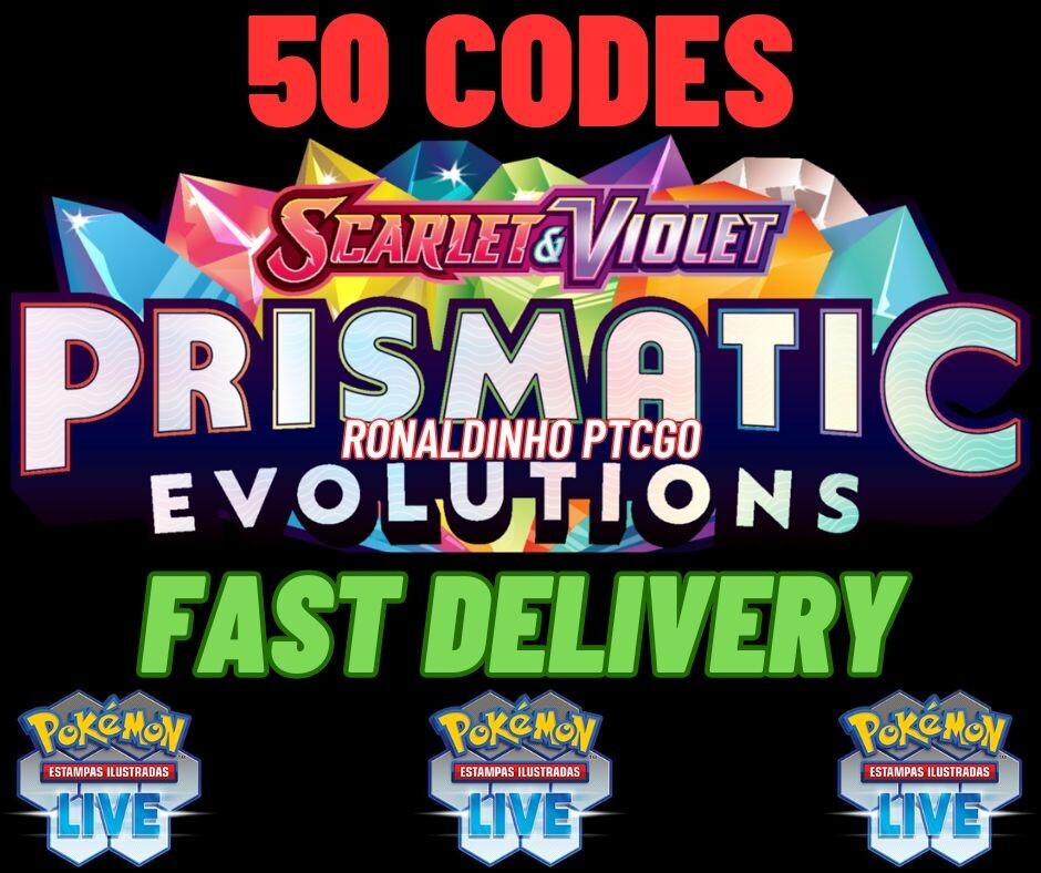 50x Prismatic Evolutions Codes Booster Pokémon TCG LIVE - PTCGL - SENT FAST