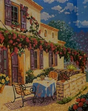 "Greece" Printed Needlepoint Tapestry Canvas 11433
