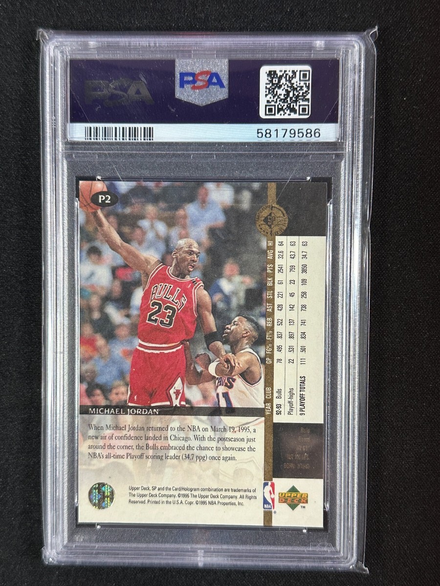 SP Playoff Heroes Michael Jordan PSA 10