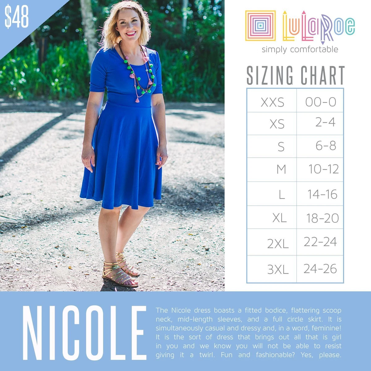 Large LuLaRoe Nicole Dress (New with Tags)