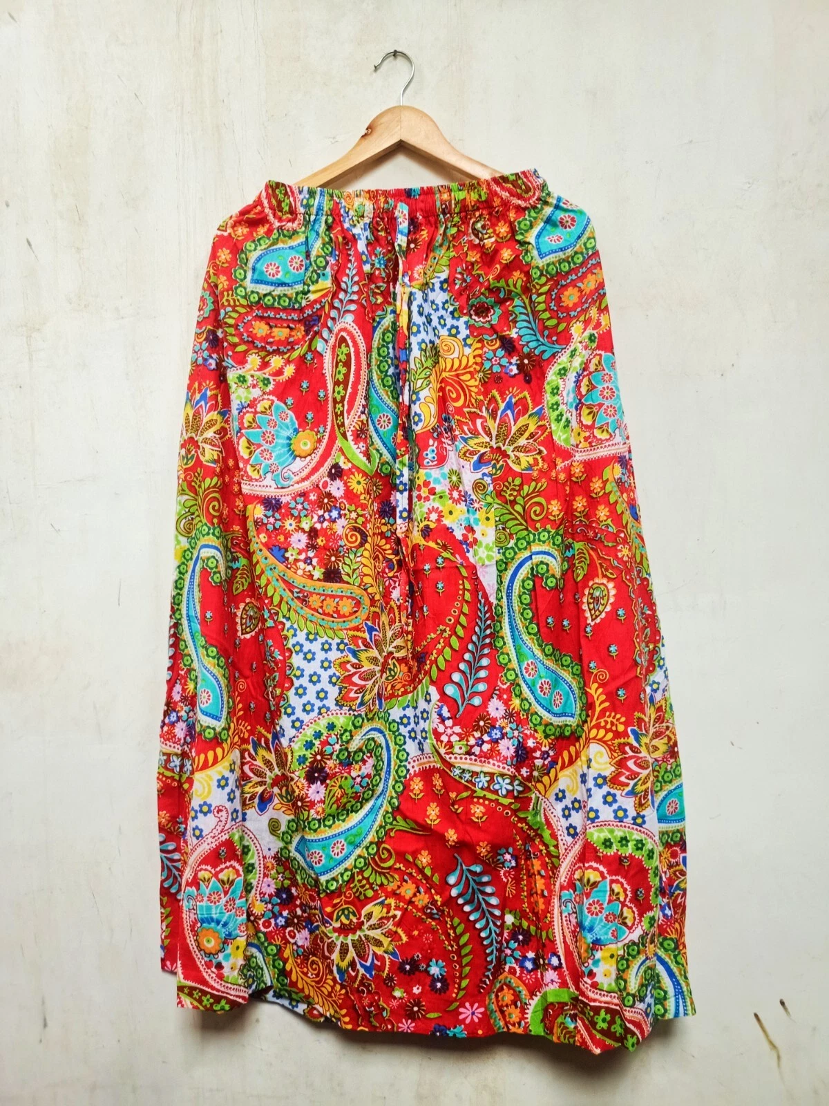 Indian Cotton Red Paisley Print Skirt Women Clothing Skirt Partywear Skirts AU