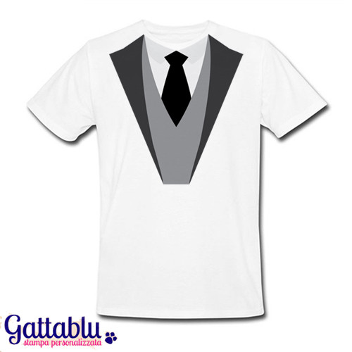 T-shirt bianca uomo - 4188 - Con Stampa Goku - Gogolfun.it