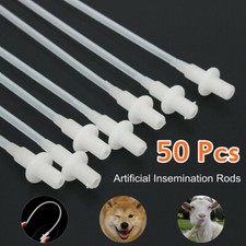 50PCS Artificial Insemination Rods Breeding Catheter Tube Dog Sheep Goat 10