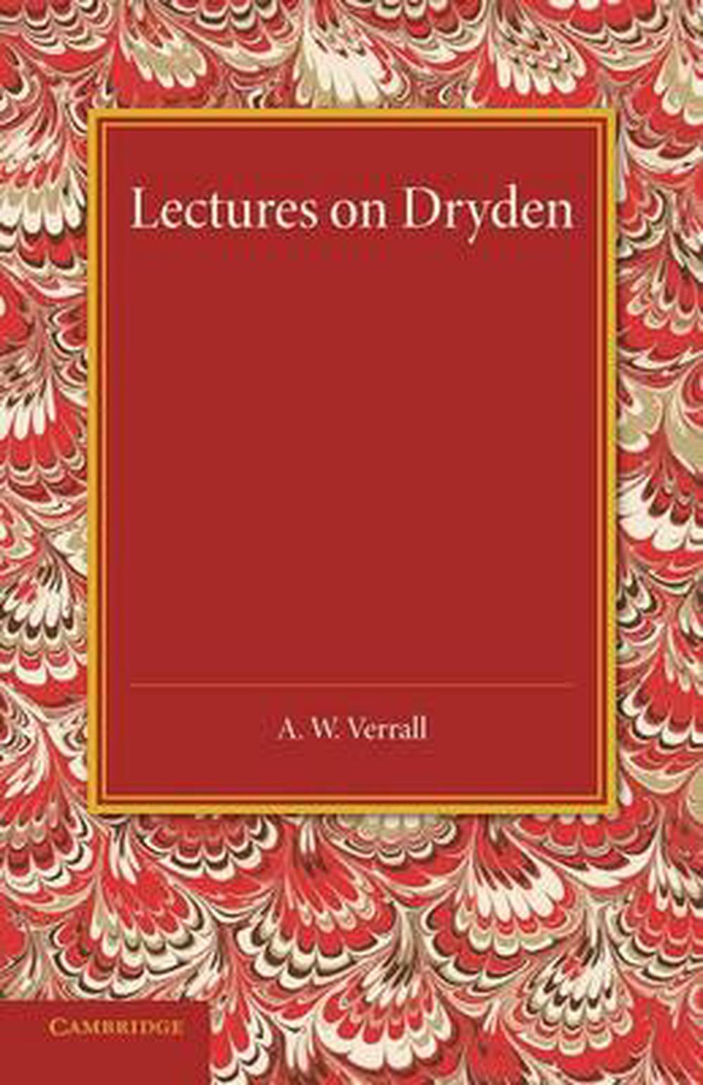 Verrall's Lectures on Dryden by A.W. Verrall (English) Paperback Book ...