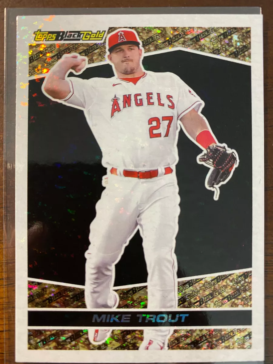 Mike Trout Black & Gold Los Angeles Angels Baseball Jersey