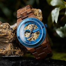 Männeruhr Automatikuhr Holz Armbanduhr Herren Holzuhr Luxusuhr mechanisch Neu
