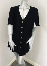 ❤️ASOS Black Button Up Oversized Babydoll Dress Uk8❤️