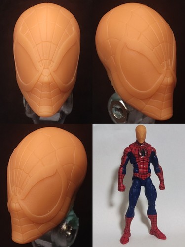 Painted 1/12 Ultimate Big Eyes Spider-man Peter Head Carved Fit Mafex Figure - Picture 2 of 2