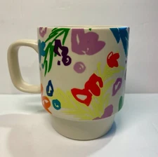 Starbucks 2016 MultiColored Spring Flowers 2016 STARBUCKS Stackable Cup Mug