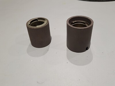 2 x Vintage Patt Elektrische Original Bühnenleuchte Keramik Lampenfassungen P28.