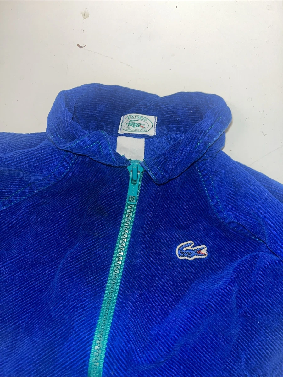 VINTAGE Izod Lacoste Baby Overalls 24M Blue Zip Snap One Piece