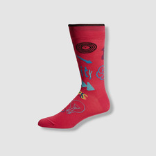 30 Paul Smith Men's Pink Cotton Unity Graphics Italy Logo Crew Socks Size OS