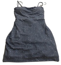 Windsor Women's Blue Gem Spaghetti Strap Dress Large