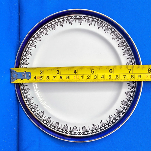 6 x 1920s Art Deco DESSERT PLATES * Cobalt Blue & Gold EMPRESS Rd No. 690850 VGC - Picture 20 of 20