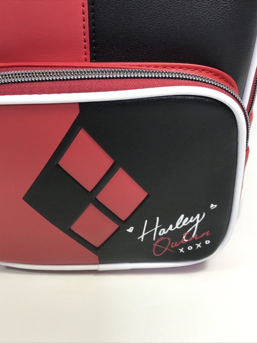 Loungefly Disney DC Harley Quinn Color Block Mini Backpack 