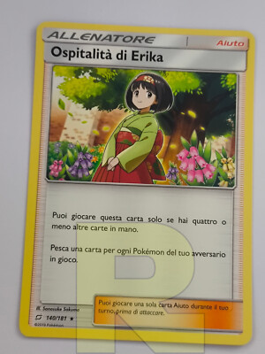 Hospitality By Erika   Team Game 140/181   Rare   Pokemon   Italian EX