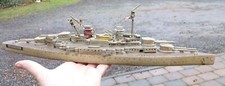 original  Kriegsschiff Kaiserliche  Marine  Holz Modell  S M S Derfflinger