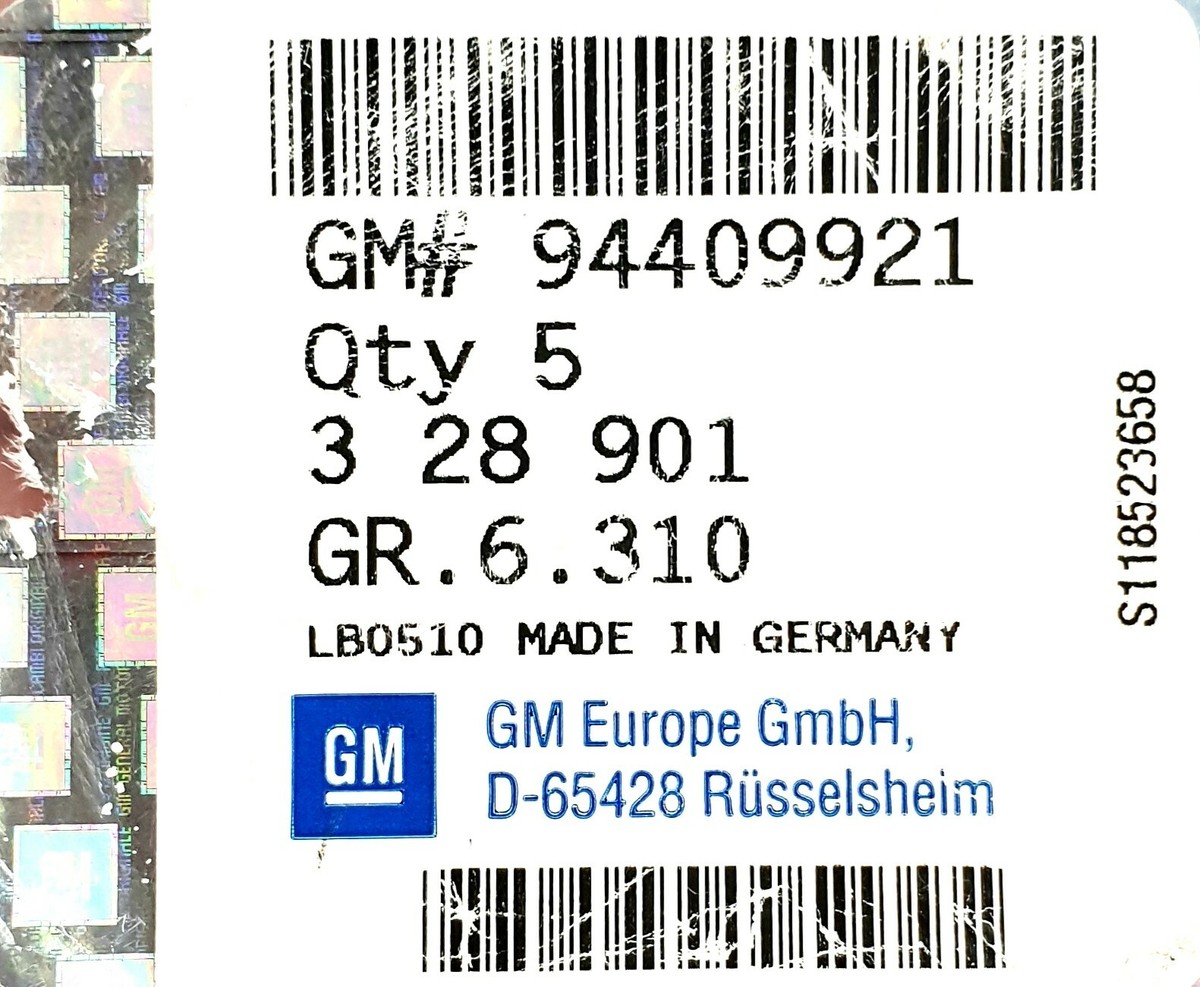5x Originale Opel Bolzen Scheibe Nabe Vorne Frontera, Campo 