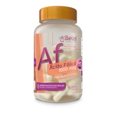 Premium Acido Folico Capsulas Betel Natural - 1000 mcg - 90 Caps