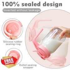 4 Pack 32oz Glass Pitchers with Lid 1 Quart Wide Mouth Storage