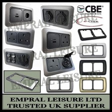 CBE C-Line Double Socket 12v 240v USB Switches Campervan Motorhome Caravan Frame