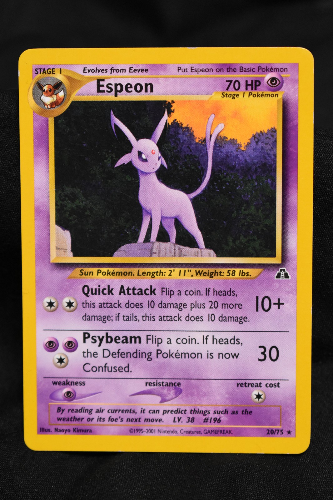 Espeon 20/75 NM Neo Discovery Regular Rare Unlimited Pokémon TCG