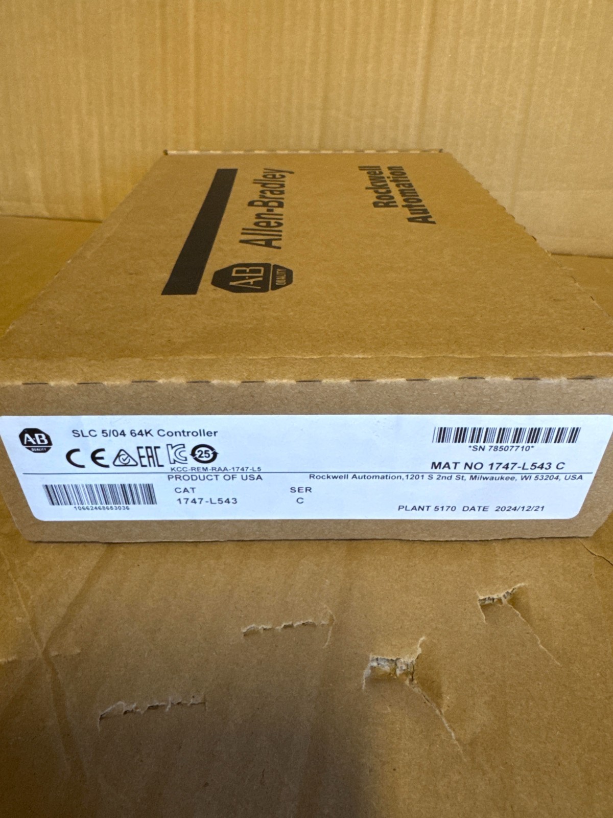 Allen-Bradley 1747-L543 (1747-L543) CPU Module NEW OPEN BOX READ DISC