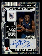 Rodrigue Beaubois 2025-26 Contenders EuroLeague Auto Cracked Ice 19/25 [wyf32