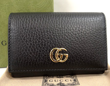 MNT Unisex GUCCI GG Card ID Case 739525 Pelle Nero con Scatola ESCLUSIVA GIAPPONESE