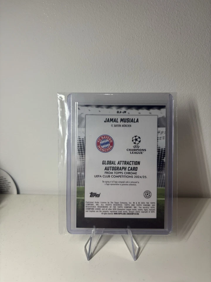 2024-25 Topps Uefa Club Competitions Jamal Musiala Global Attractions Auto /25 - Image 2 of 2