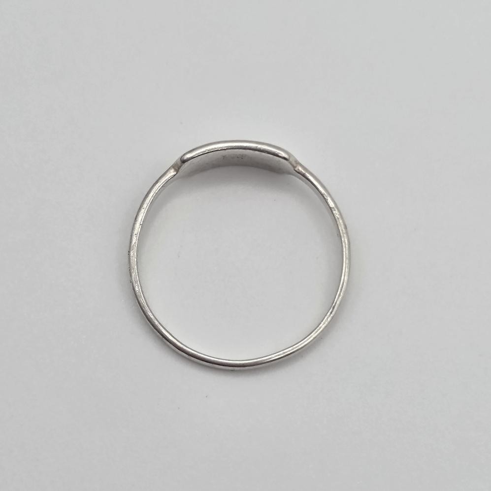 925 Sterling Silver HOPE Cursive Script Signet Ri… - image 8