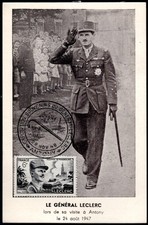 815+ FDC CARTE 1er JOUR      GENERAL  LECLERC