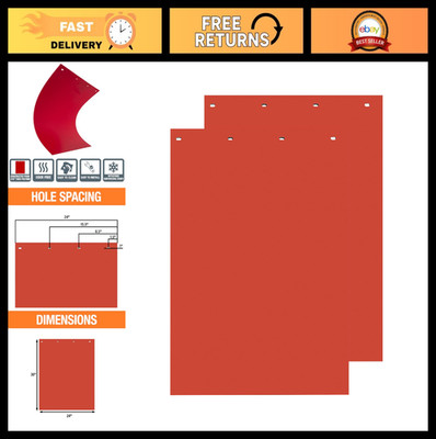 Buyers Products RC30PPR Red Polymer Mud Flaps, 24x30 Inch, Super Durable, Cold W