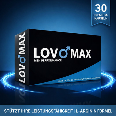 LOVOMAX Men Performance   30 Kapseln L-Arginin Formel für Vitalität & Energie