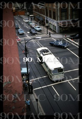 BC HYDRO. CCF BRILL TROLLEYBUS #2128. Vancouver (BC). Original Slide 1969.