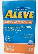 Aleve Naproxen Sodium Back and Muscle Pain Tablet (NSAID) - 90ct