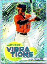 2022 Bowman #VV-18 Jairo Pomares Virtuosic Vibrations Orange Refractors