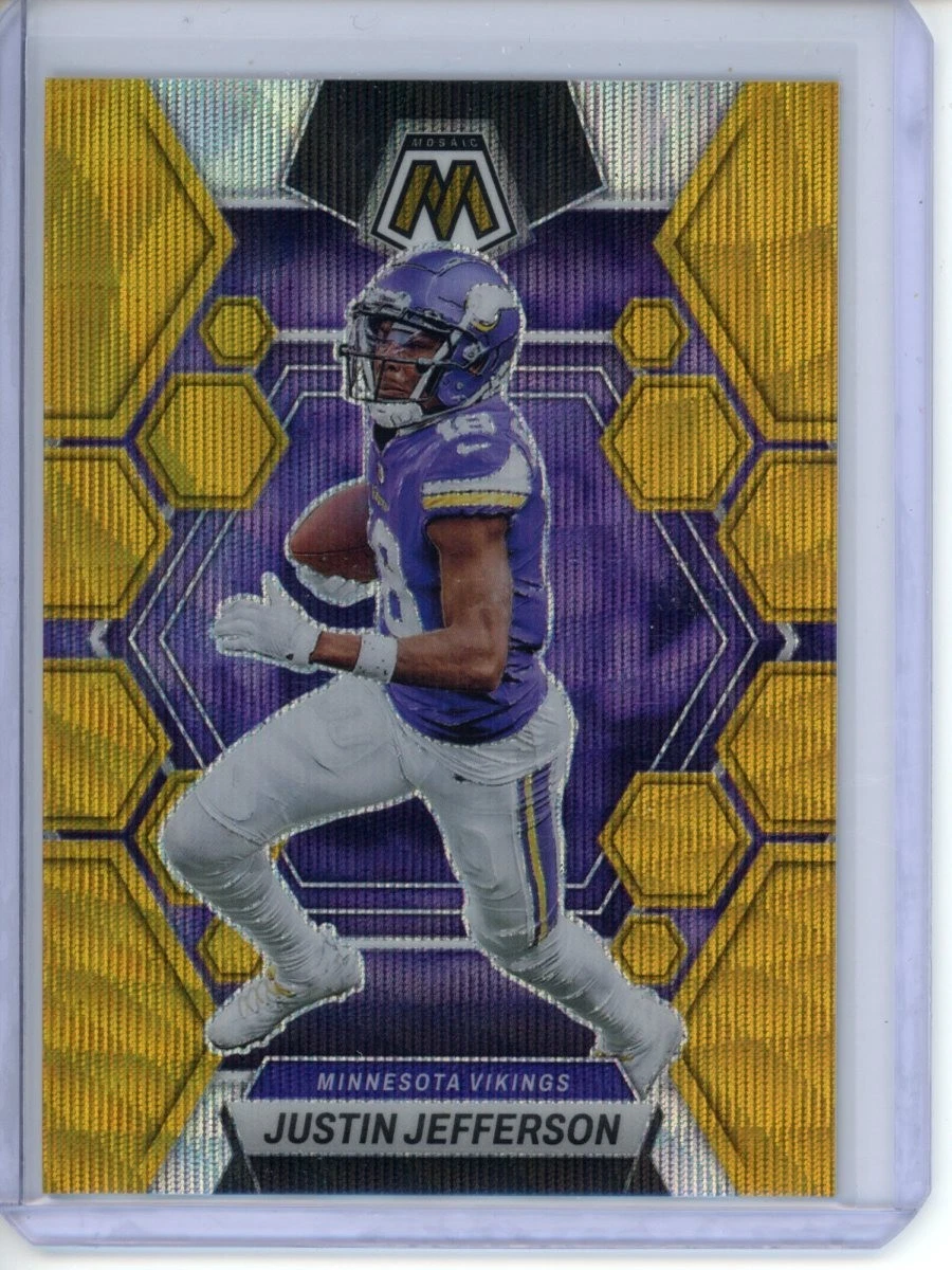 2023 Panini Mosaic, Gold Wave, Justin Jefferson, #152, 07/17