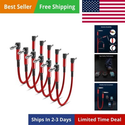 Guitar Pedal Patch Cables 6-Pack,6 Inch 6.35MM Effects Pedal Board Cord 1/4''...