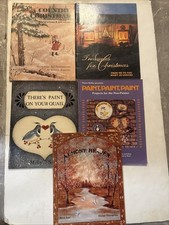 Lot of 5 Vintage Decorative Art Instruction Books -Tole, Christmas, Country etc.