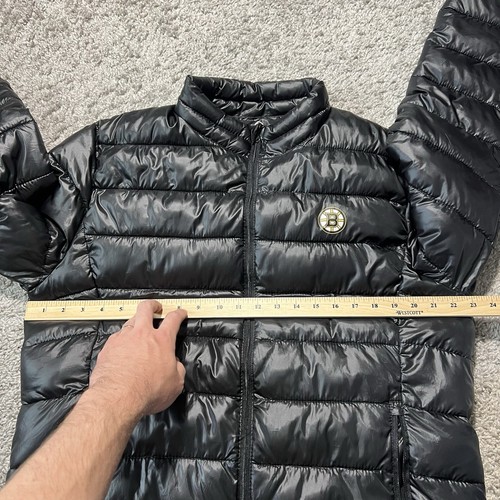 Boston Bruins Fanatics Puffer Jackeg Mens XL Black Full Zip NHL - Picture 4 of 7