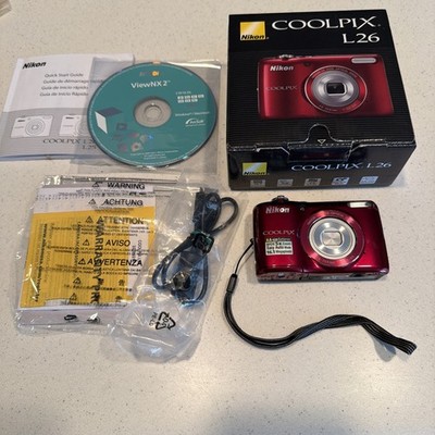 Nikon COOLPIX L26 16.1MP Digital Camera - Red Mint Condition