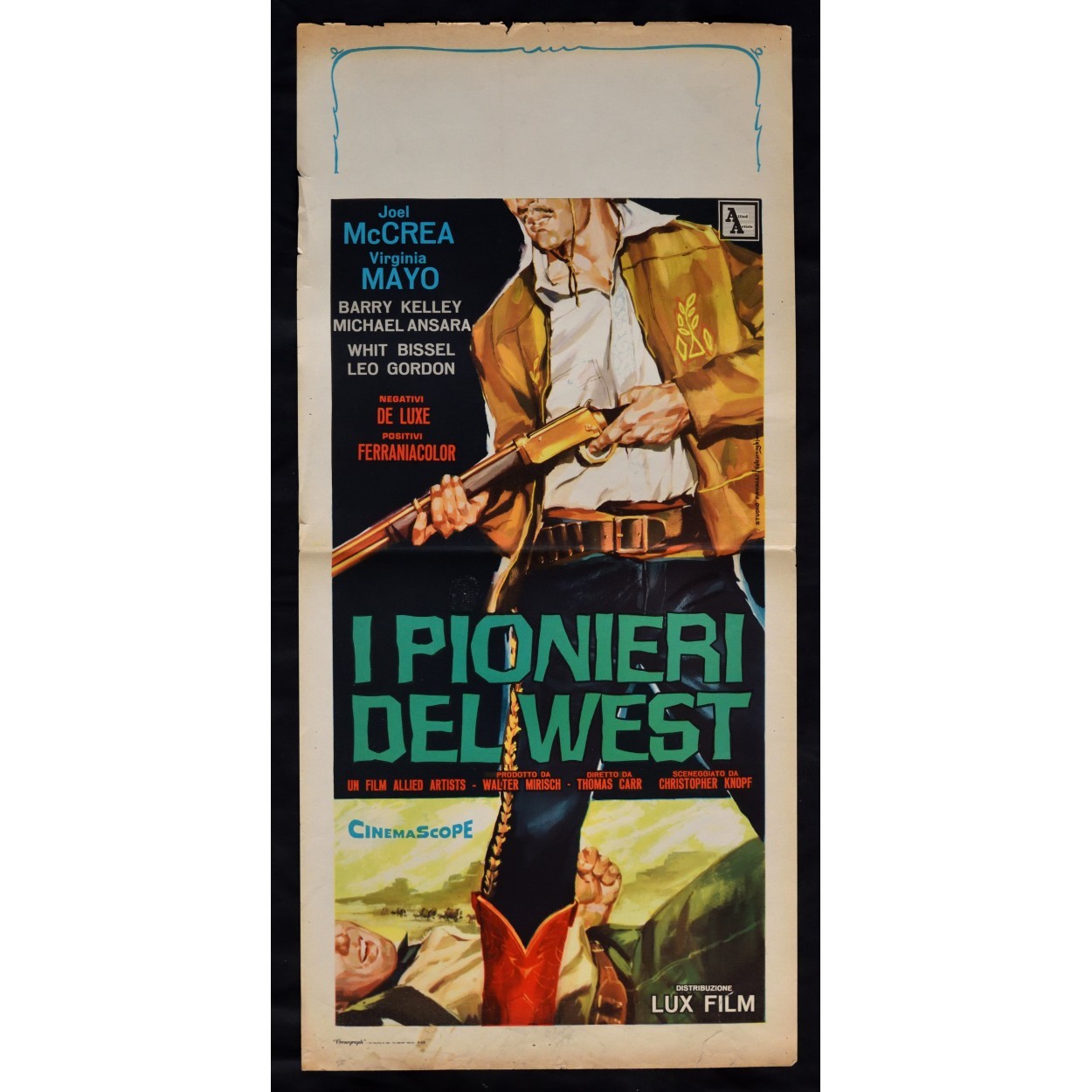 Locandina originale film I pionieri del West (1957) - Regia di Thomas Carr