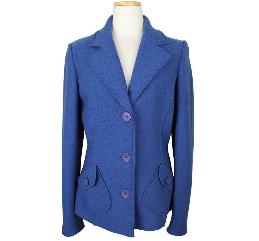 Giacca con tasca in tweed lana vergine blu Mariani altra marca 42 26810225