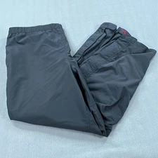 LL Bean Outdoor Rain Pants Mens 2XL Full Tear Away Black Waterproof Nylon Hiking