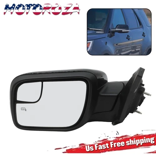 Signal Light Power Glass Driver Side Heated Mirror For 2016-2019 Ford Explorer