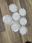 7 American Sweetheart 9" Monax White Luncheon Plate Depression Glass
