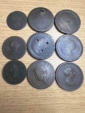 George III 1700s 1800s vintage coin set 9x
